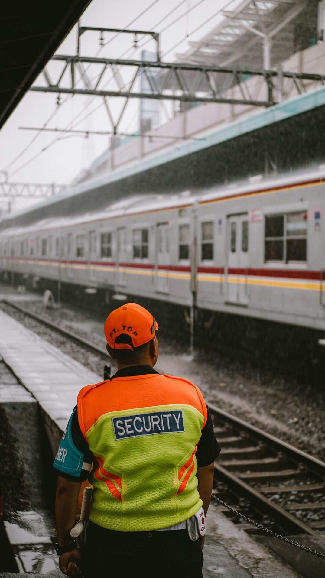 security guard checking cameras