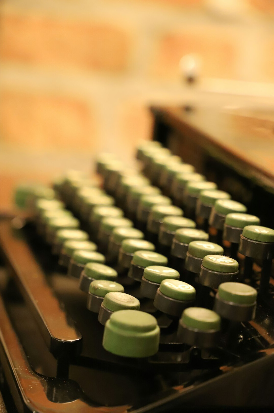 Vintage typewriter with a sheet of paper